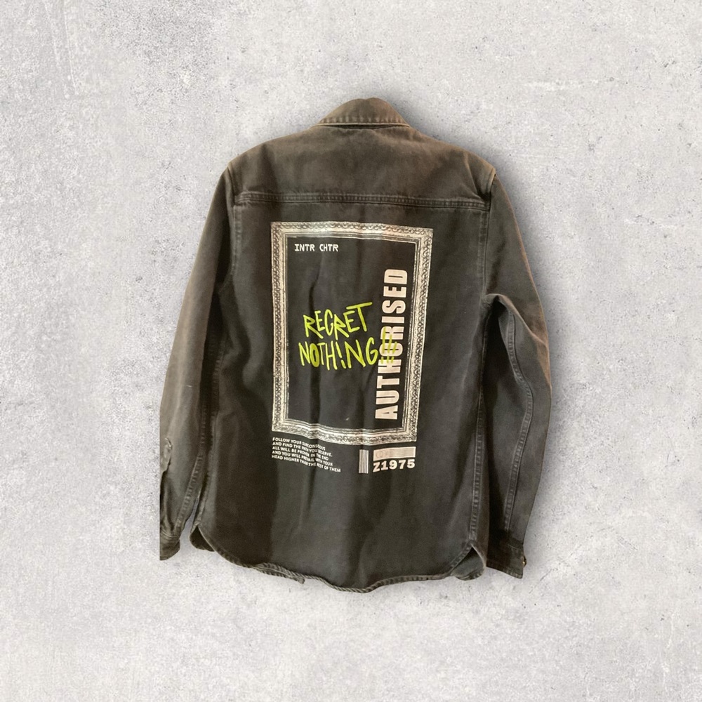 DENIM SHIRT JACKET W/ GRAPHICS